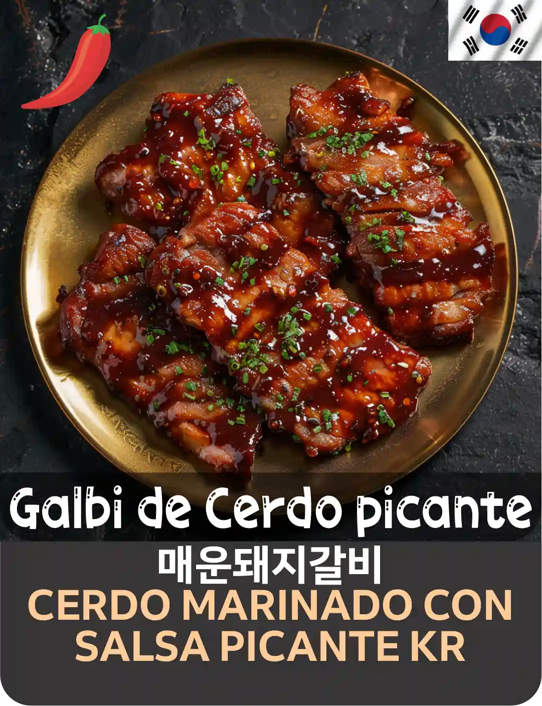 1 galbi de cerdo picante