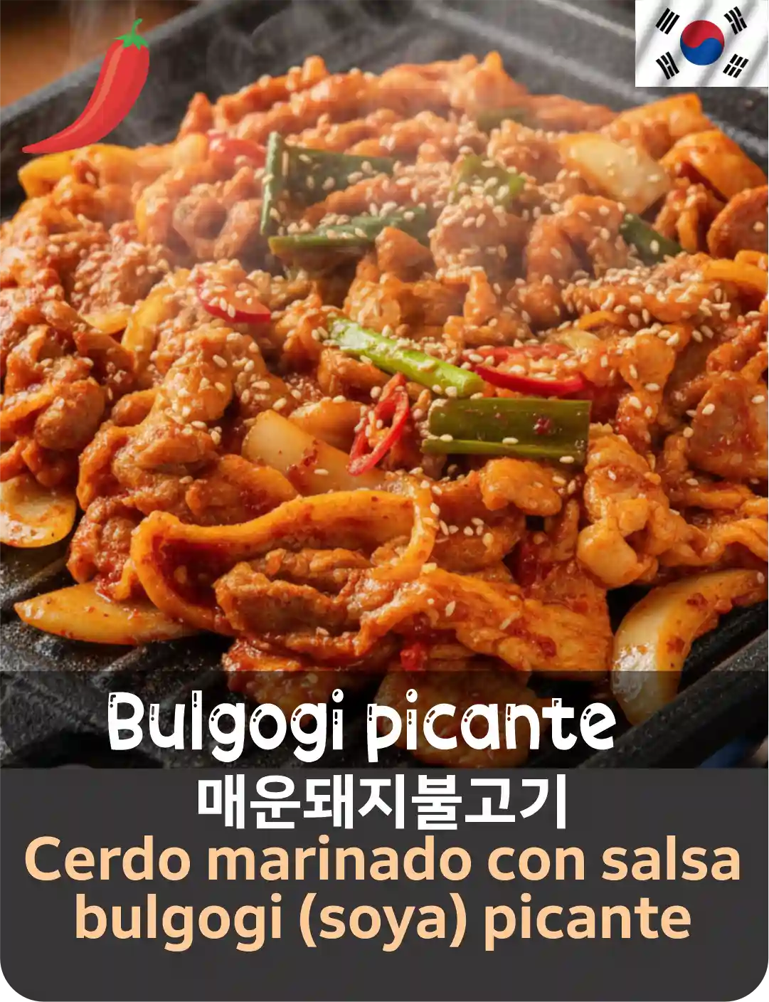 5 bulgogi de cerdo picante